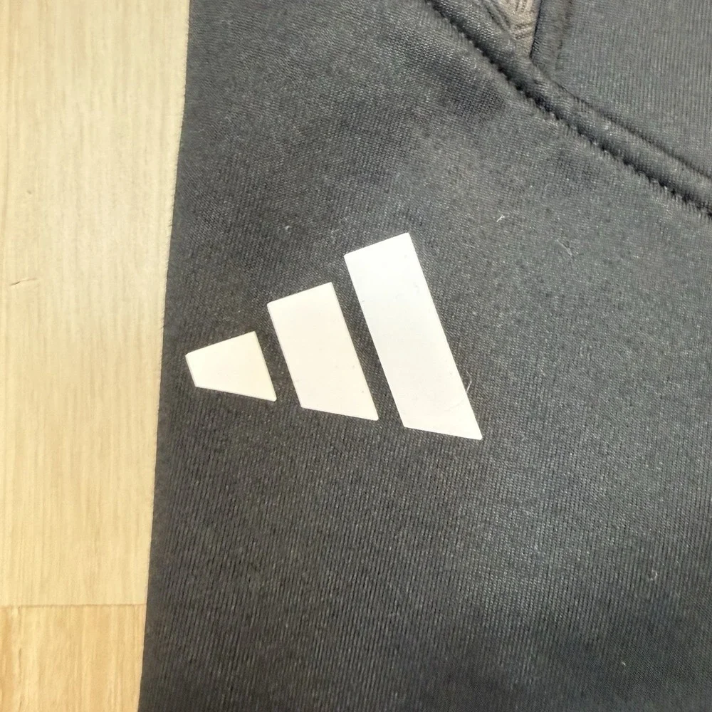 Adidas Aeroready Mens Size L Tapered Zipper Ankle Black Fleece Training Pants